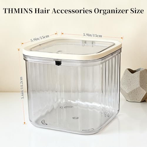 THMINS 2 Pack Hair Accessories Organizer for Girls,Plastic Storage Box - Image 4