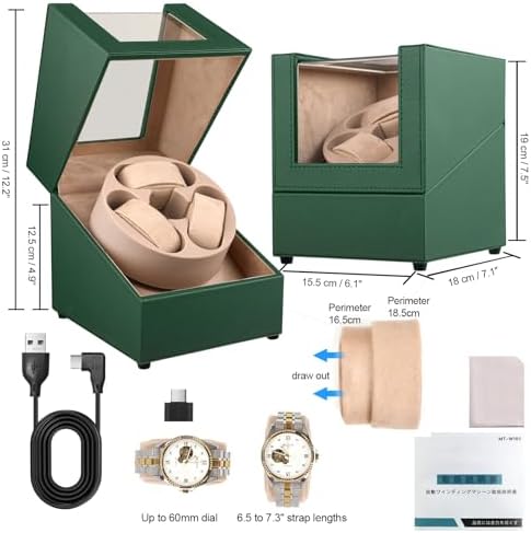 Anyasun 3 Watch Winder for Automatic Watch,Japanese Quiet Motor - Image 5