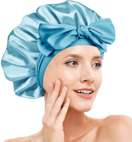 Silk Bonnet for Women,Adjustable Double Layer Sleep Cap by Doitory