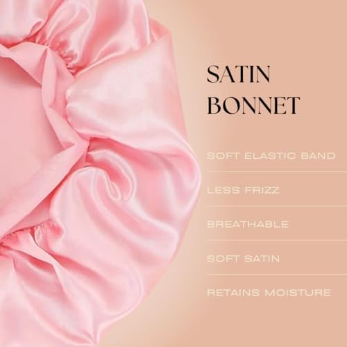 Satin Bonnet – Sleep Bonnet for Women and Men Curly Hair, Braids, and Natural Hairstyles (1pck) - Image 3