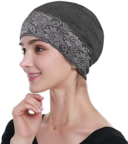 Lace Beanie Sleep Caps Head Coverings for Women Hair Loss - Image 4