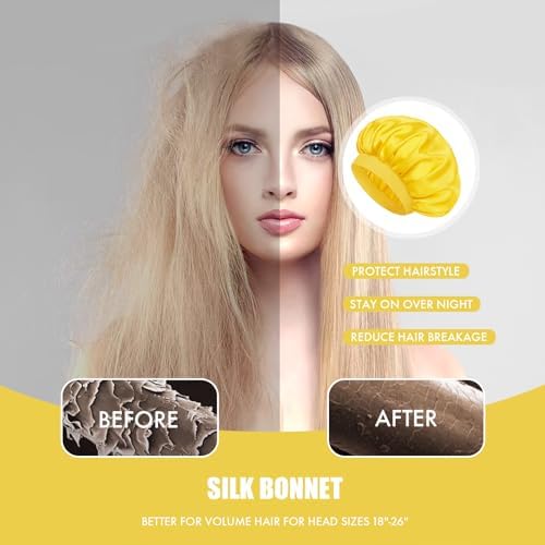Satin Silk Bonnet for Hair, Double Layer Sleep Cap for Men & Women - Image 5
