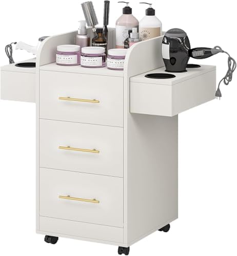 4ever2buy Salon Station for Hair Stylist, Salon Station Cart with Wheels by 4ever2buy