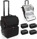 OCHEAL Large Makeup Train Case with 4 Travel Makeup Bags Set, Cosmetic Case for Hairstylist, Hairdresser Storage Bag with Detachable Pouch, Heat Insulation and Anti-Scalding Full Layer by OCHEAL