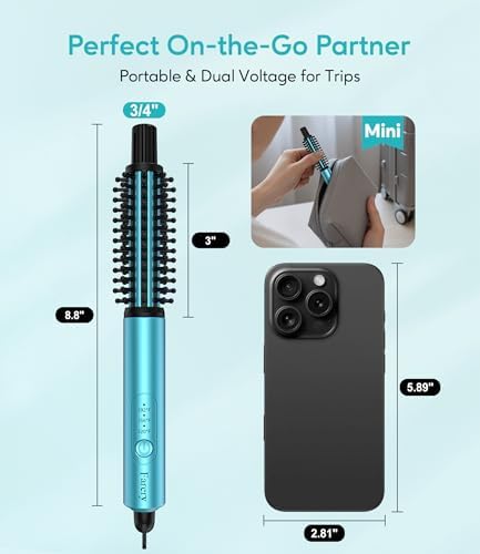 Farery Mini Thermal Brush 3/4 Inch for Short Hair-Heated Round Curling Iron - Image 2