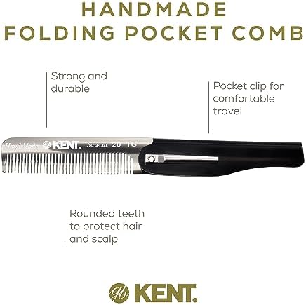 Kent 20T Black Graphite Handmade Folding Pocket Comb for Men, Fine Tooth Hair Comb Straightener for Everyday Grooming Styling Hair, Beard or Mustache, Use Dry or with Balms, Saw Cut, Made in England - Image 4