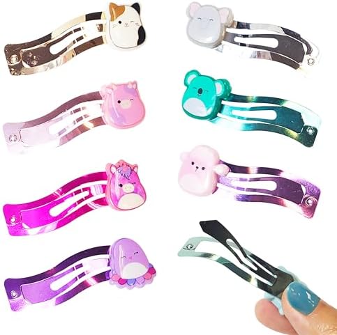 LUV HER Kids Hair Clips for Girls Squishmallows Snap Clips 8 Pack Multi Color Ages 8+ - Image 2
