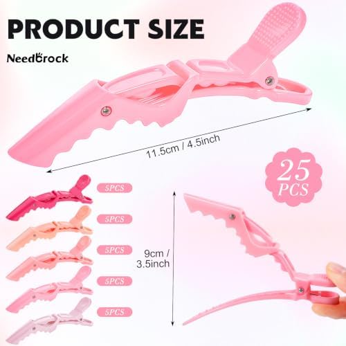 Needbrock 25 Pcs 4.5 In Alligator Hair Clips for Styling Sectioning Salon - Image 2