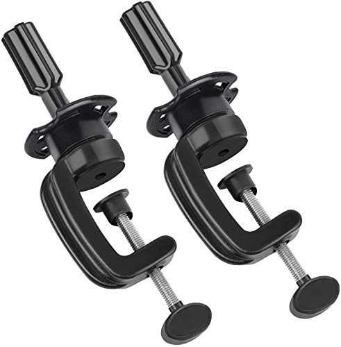 Teenitor Wig Mannequin Head Stand, 2 Pack Cosmetology Manikin Stand Mannequin Head Holder Clamp Black Wig Stand Holder by PERFECTYOURBEAUTY