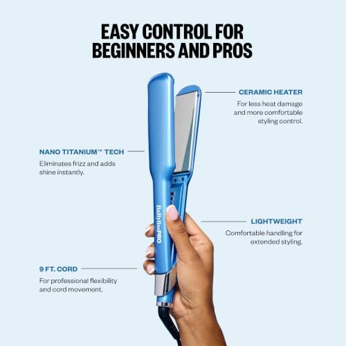 BabylissPRO Nano Titanium Ultra-Sleek Hair Straightener, Flat Iron for All Hair Types - Image 5