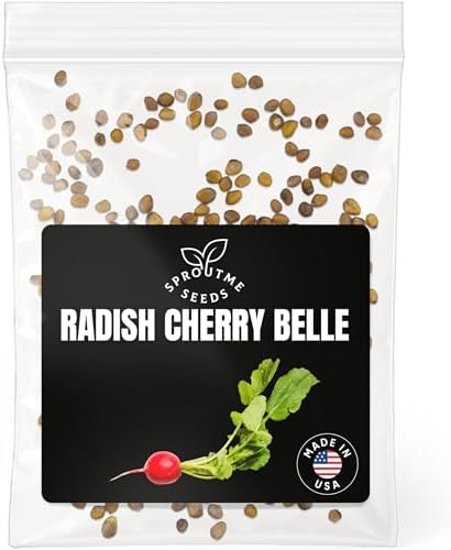 SproutMe Radish Cherry Belle 200+ Seeds for Planting, Non-GMO Heirloom by SproutMeSeeds