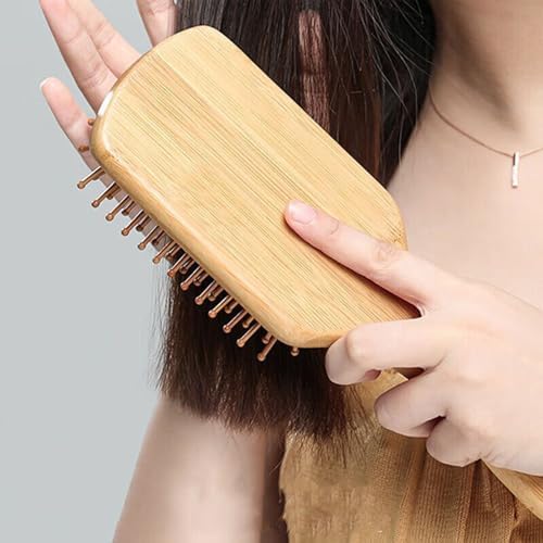 Bamboo Hair Brush for Hair Growth - Soft Bamboo Bristle Scalp Massager - Image 6