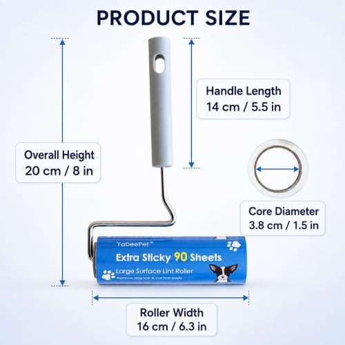 Extra Sticky Large Lint Roller, 6.3" Width, 1 Roller - Image 2
