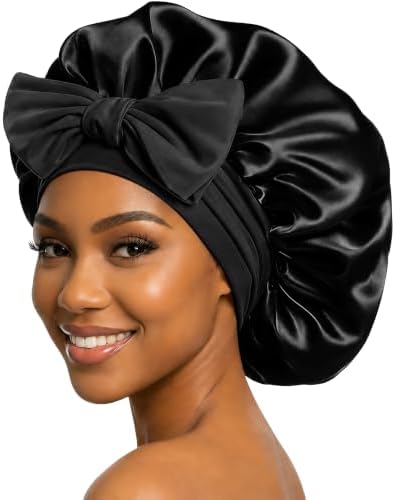 VarCozy Adjustable Double Layer Satin Bonnet for Sleeping to Reduce Frizz by VarCozy