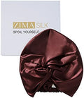 ZIMASILK 22 Momme 100% Mulberry Silk Bonnet for Sleeping Women, Burgundy by ZIMASILK