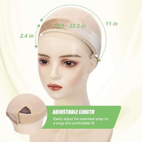 Riemann Wig Grip Cap for Women, 2-in-1, Non-Slip, Lace Front, (Beige) - Image 4