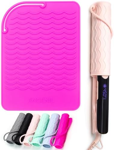 ANGENIL Heat-Resistant Silicone Mat for Hair Irons, 9 x 6.5 inch, Protecting Your Counter Safely by ANGENIL