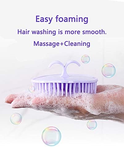 Hair Scalp Brush Dandruff Cleaning Brush Shower Scalp Shampoo Brush Scalp Massager Pack of 4 (Black and red) - Image 6