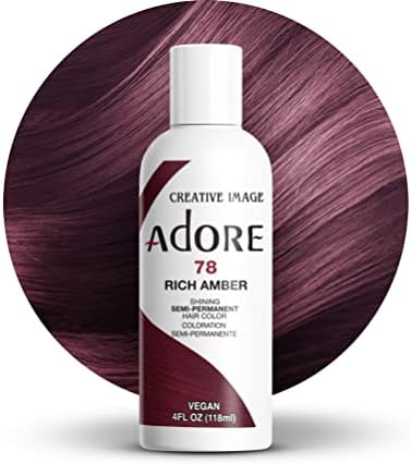 Adore Semi Permanent Hair Color, 078 Rich Amber, 4 Fl Oz by Adore