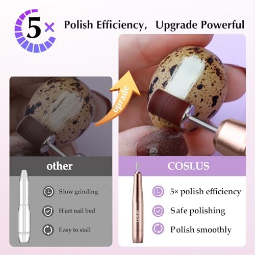 COSLUS C40 Electric Nail Drill Professional, Precise Speed Dial, Golden - Image 2