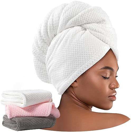 Umisleep 3 Pack Microfiber Hair Towel Wrap for Women Kids, 400 GSM Thicker by Umisleep