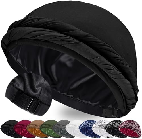 Ababalaya Upgraded Satin Lined Halo Turban Wave Cap by Ababalaya