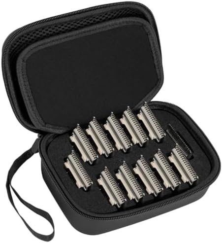 TORIBIO Hair Clipper Blade Storage Case for Barbers and Stylists, Holds 12 Metal Guards for Andis, Oster, Wahl, Babyliss Detachable Clippers by TORIBIO