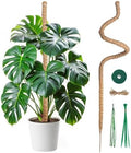 Mcbazel Bendable Moss Pole for Plants 47 Inch, Monstera Plant Support Stake with 7mm Aluminum Core, Coconut Coir Climbing Pole for Monstera Pothos Philodendron, Complete Kit with Ties & Rope by Mcbazel