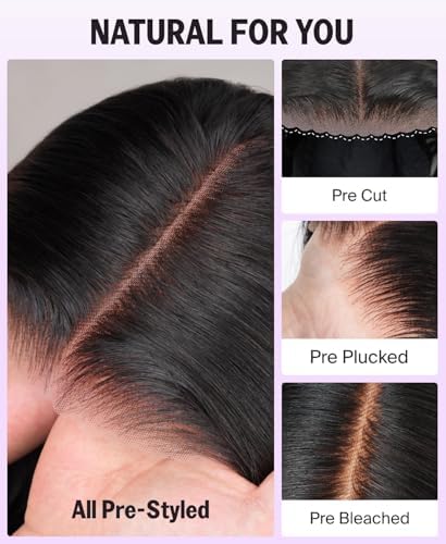 6x5 Glueless Wigs Human Hair 12A Straight 16 Inch - Image 2