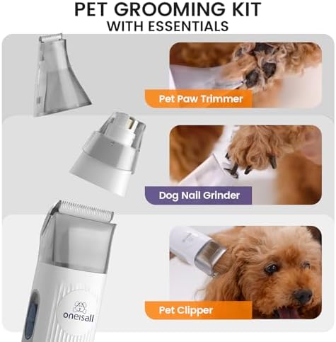 oneisall Dog Grooming Vacuum,7 in 1 Grooming kit Tools with Low Noise - Image 4