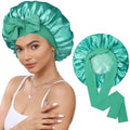 CHLINS Double Layer Satin Bonnet for Sleeping, Hair Bonnet for Curly Hair by CHLINS