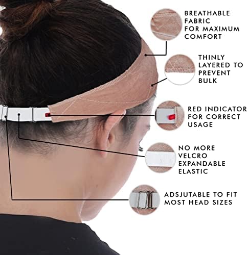Wig Grip Headbands For Women- Adjustable To Custom Fit Your Head - Velvet Comfort - Wig Bands No Slip Breathable Lightweight Material For All Day Wear! Keep Wig Comfortably Secured - Image 4