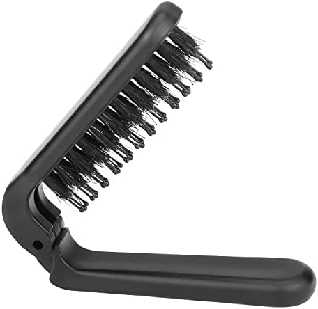 Travel Folding Hair Brush, Mini Boar Bristle Hair Brush for Men Women Kids by Ancable
