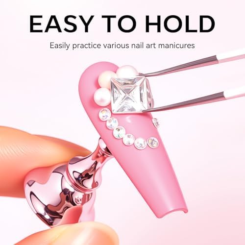 Makartt Nail Stand: Press On Nails Stand Display Practice Art Magnetic Fake Nail Holder for Painting Nails Stand for False Nail Designs with Double-sided Tape for Home DIY Beginner Salon Supplies - Image 3