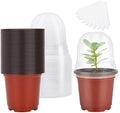 MIXC Nursery Pots with Humidity Dome, 4" Seed Starting Pot 30 Pack, Red by MIXC
