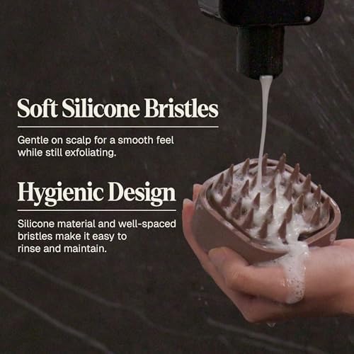 Black Wolf Sonic Scalp Scrubber - Hair & Scalp Scrub Brush, Taupe - Image 4