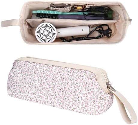 Hair Tools Travel Bag, Quilted Hair Tool Bag for Women, Portable Hair Dryer Organizer Case Compatible with Dyson Airwrap Styler by idoltimes