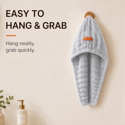 Microfiber Hair Drying Towel 2Pack, Large Hair Drying Towel for Women - Image 6