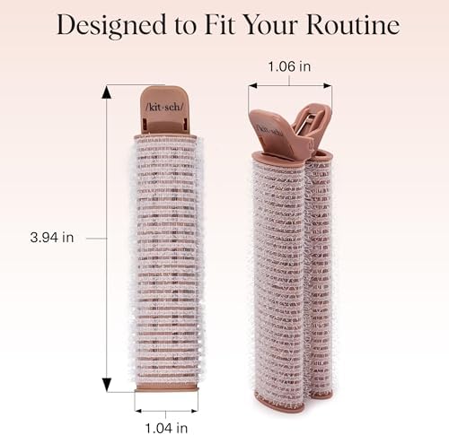 Kitsch Ceramic Volumizing Hair Clips For Styling for Women - 2pc Terracotta - Image 5