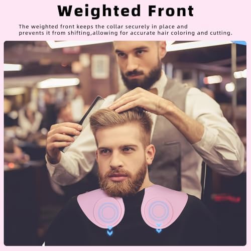 Professional Hair Cutting Cape with Geometric Grid Pattern, Longer Silicone Waterproof Cutting Mat,Neck Guide - Image 5