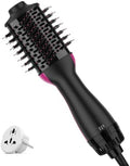 UMEELY Dual Voltage Hair Dryer Brush, Mini Travel Hot Air Blow Dryer Brush by HairDryBrush