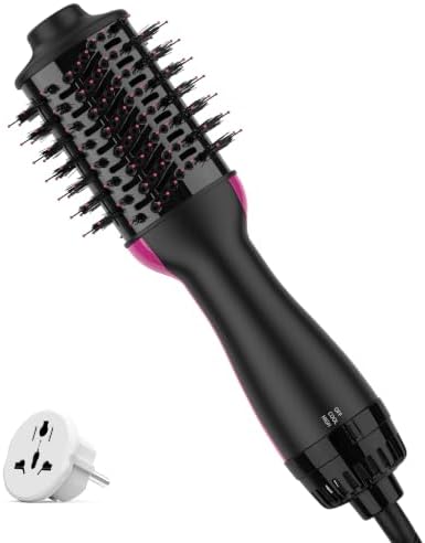 UMEELY Dual Voltage Hair Dryer Brush, Mini Travel Hot Air Blow Dryer Brush by HairDryBrush