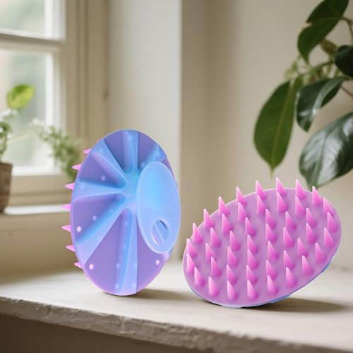 INNERNEED Silicone Scalp Scrubber for Hair Washing & Scalp Massage, Purple - Image 7