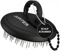 Jupiter Scalp Exfoliator - Scalp Massager Tool for Wet & Dry Hair - Ergonomic Detangler Brush - Dandruff Comb & Scrub to Remove Dandruff & Buildup and Support Circulation - Black/White by Jupiter