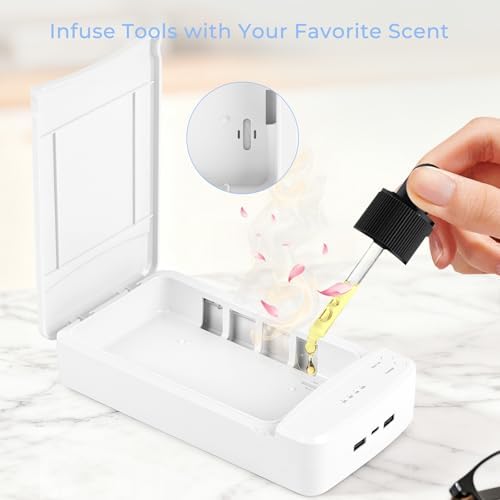 Nail Tool Sterilizer with Blue Light, Portable USB Sterilizating Box, Multi-Functional Nail Cleaner Box for Manicure Salon,Tweezers,Ta - Image 3