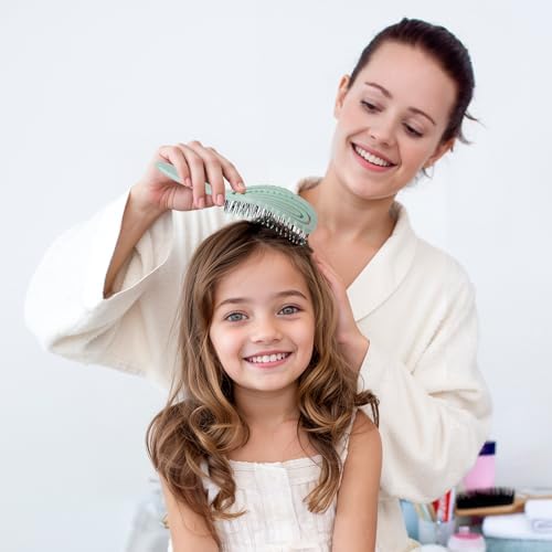 AIMIKE Hemp-Relax Detangling Hair Brush for Wet & Dry Hair, Green - Image 5