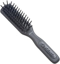 Kent AH10G Airhedz Pro Narrow Pin Hair Brush Narrow Cushion Paddle Brush - Taming Fat Pins, Detangling Long Thick and Curly Hair, Scalp Massager and Growth Stimulator for All Hair Types(Fat Pin, Grey) by KENT
