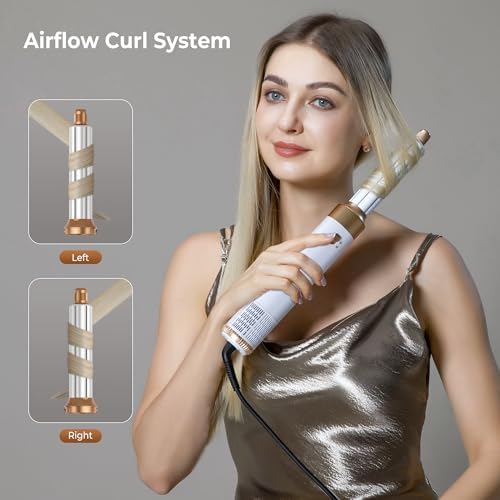 Hair Dryer Brush,6 in 1 Professional Hot Air Styler,Powerful Air Curling Wrap Styler,Negative Ionic Hair Dryer Fast Drying, Multi Hair Stylerfor Curling Volumizing Straightening Styling - Image 4