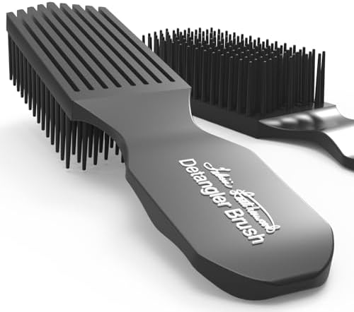 Black Detangler Brush by Felicia Leatherwood - For Kinky, Curly, Wavy 4c or Straight Hair - Tame Your Tangles Smooth Your Coils - Pain Free for All Ages by BrushWiththeBest
