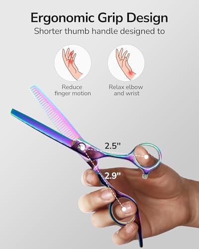 ULG Hair Thinning Scissors Professional Barber’s Texturizing Teeth Shears for Hairdressing, Salon and Home Use Thinning Shears for Hair Cutting, Made of Japanese Stainless Steel, 6.5 inch - Image 4